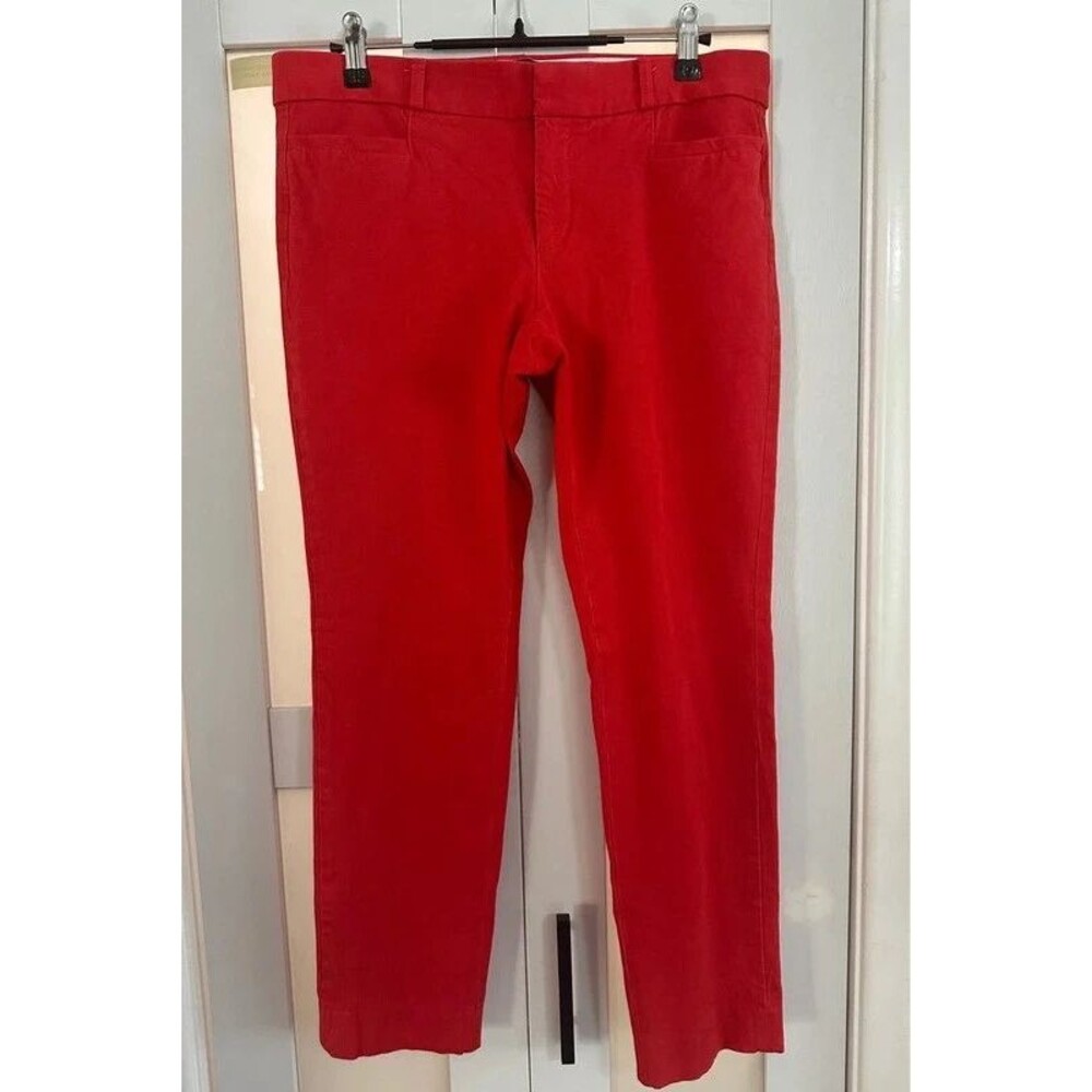Banana Republic Sloan Red Cropped Slim Tailored Work Pants Size 6